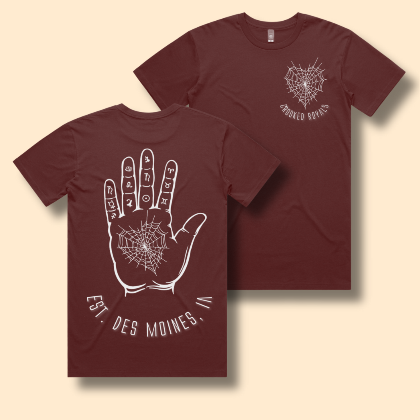 Spider T-Shirt - Burgundy