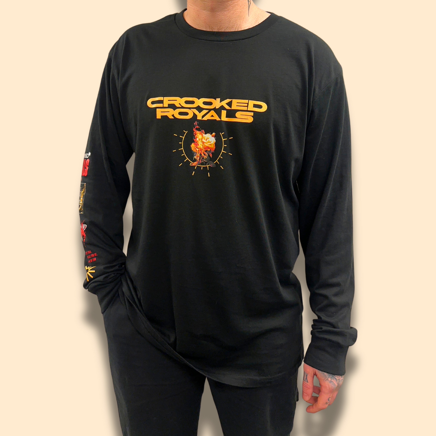 Death Rose Long Sleeve - Black