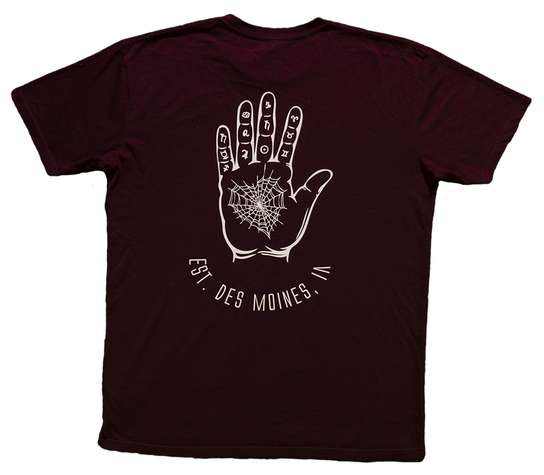 Spider Hand Tee (Burgundy)
